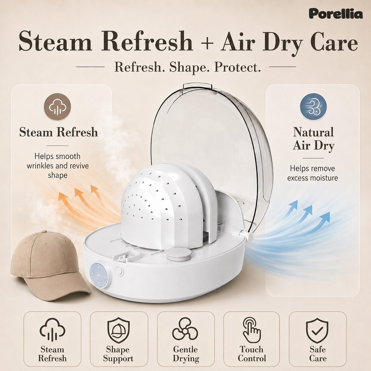 Porellia® - Hat Care Machine